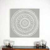 Boho White Mandala Unframed Print Wall Art