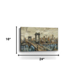 Vintage Inspired Nyc City Skyline Unframed Print Wall Art