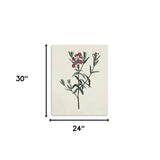 Singular Red Blossom Branch Unframed Print Wall Art