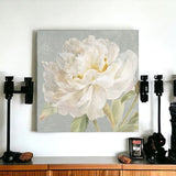 Angelic White Peony Flower Unframed Print Wall Art