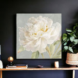 Angelic White Peony Flower Unframed Print Wall Art