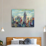 20" x 16" Vibrant NYC Skyline Canvas Wall Art