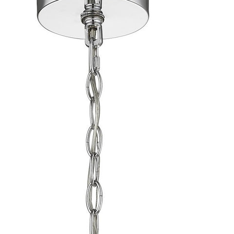 Selene 6-Light Polished Chrome Pendant With Overlapping Frosted White Glass Discs Shade