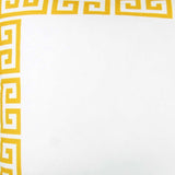 Yellow and White Greek Key Classic Throw Pillow