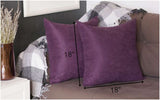 Set of 2 Purple Modern Square Throw Pillows