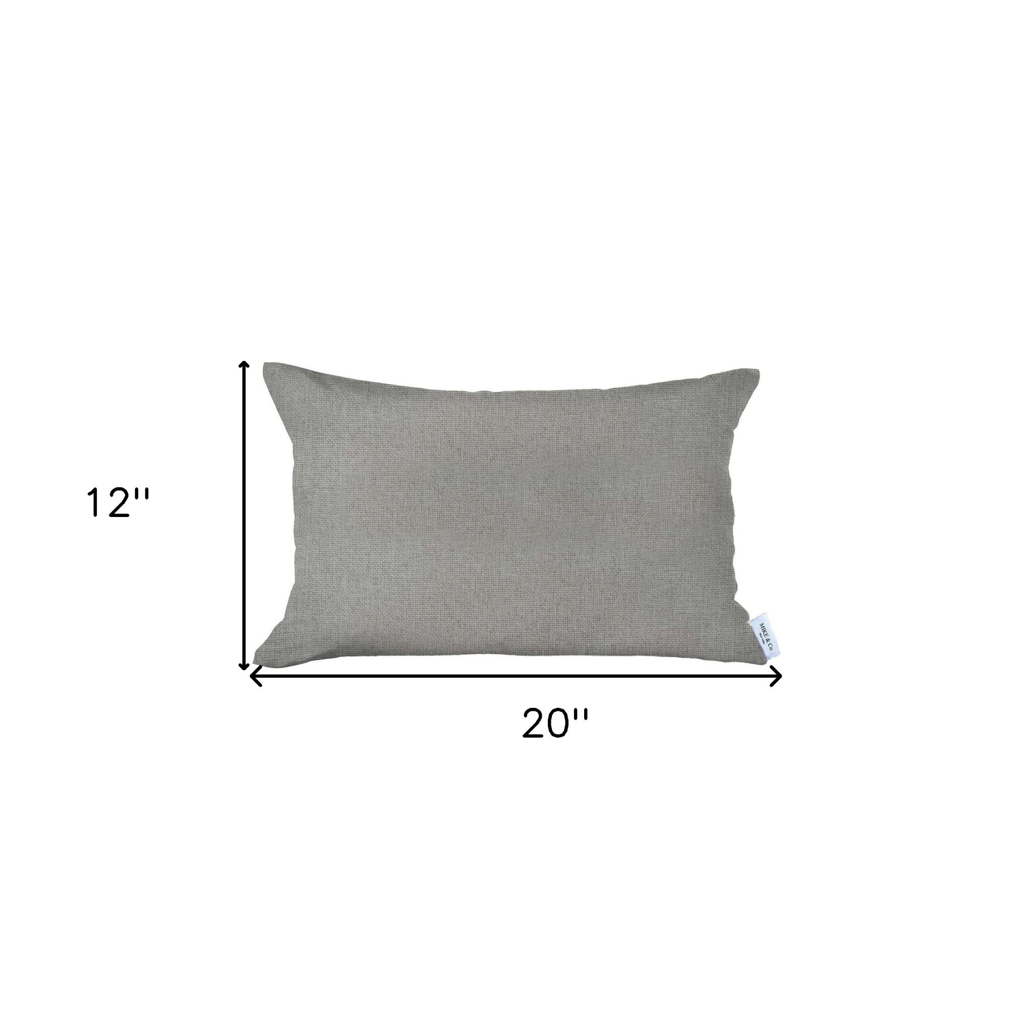 White Solid Lumbar Throw Pillow