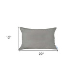 White Solid Lumbar Throw Pillow