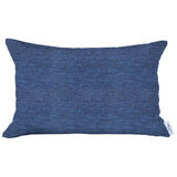 Blue Solid Lumbar Throw Pillow