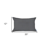 Gray Houndstooth Lumbar Throw Pillow