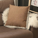 Brown Modern Textured Throw Pillow