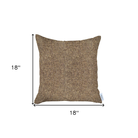 Brown Modern Textured Throw Pillow