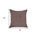 Maroon Red Houndstooth Pattern Throw Pillow