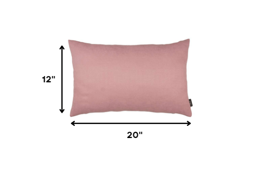 Set of 2 Pale Pink Modern Lumbar Throw Pillows