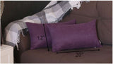 Set of 2 Purple Modern Lumbar Throw Pillows