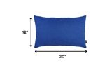 Set of 2 Cobalt Blue Modern Lumbar Throw Pillows