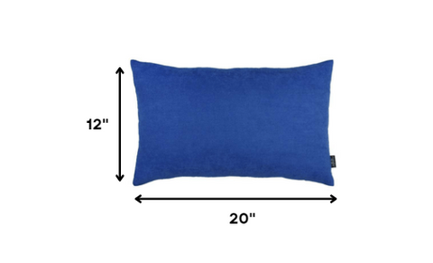 Set of 2 Cobalt Blue Modern Lumbar Throw Pillows