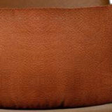 Solid Brown Faux Leather Lumbar Throw Pillow