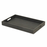 19" Black Minimalist Wooden Tray