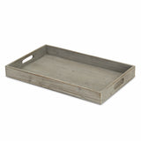 19" Gray Minimalist Wooden Tray