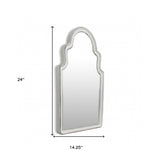 Vintage Curved White Wall Mirror