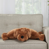 Foldable Plush Brown Dog Pillow