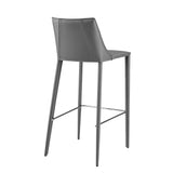 30" Gray Steel Low Back Bar Height Bar Chair