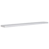 75" White Wooden Wall Mounted Floating Shelf