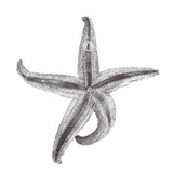 15" Silver Pewter Textured Starfish Wall Art