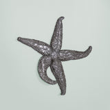 15" Silver Pewter Textured Starfish Wall Art