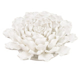 Cream Exaggerated 9" Ceramic Flower Wall Art