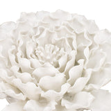 Cream Exaggerated 9" Ceramic Flower Wall Art