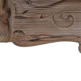 Charming Carved Floral Scroll Wooden Wall Shelf