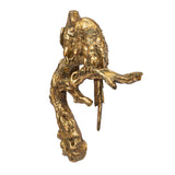 Antiqued Gold Parrots Sculpture