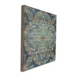 Blue And Aqua Medallion Unframed Graphic Wall Art