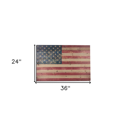 Striking Usa Flag Unframed Graphic Wall Art