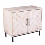 Modern Farmhouse Rustic Natural Accent Storage Cabinet