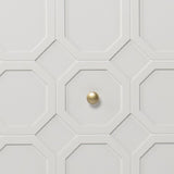 White and Gold Moroccan Dynasty Two Door Accent Cabinet