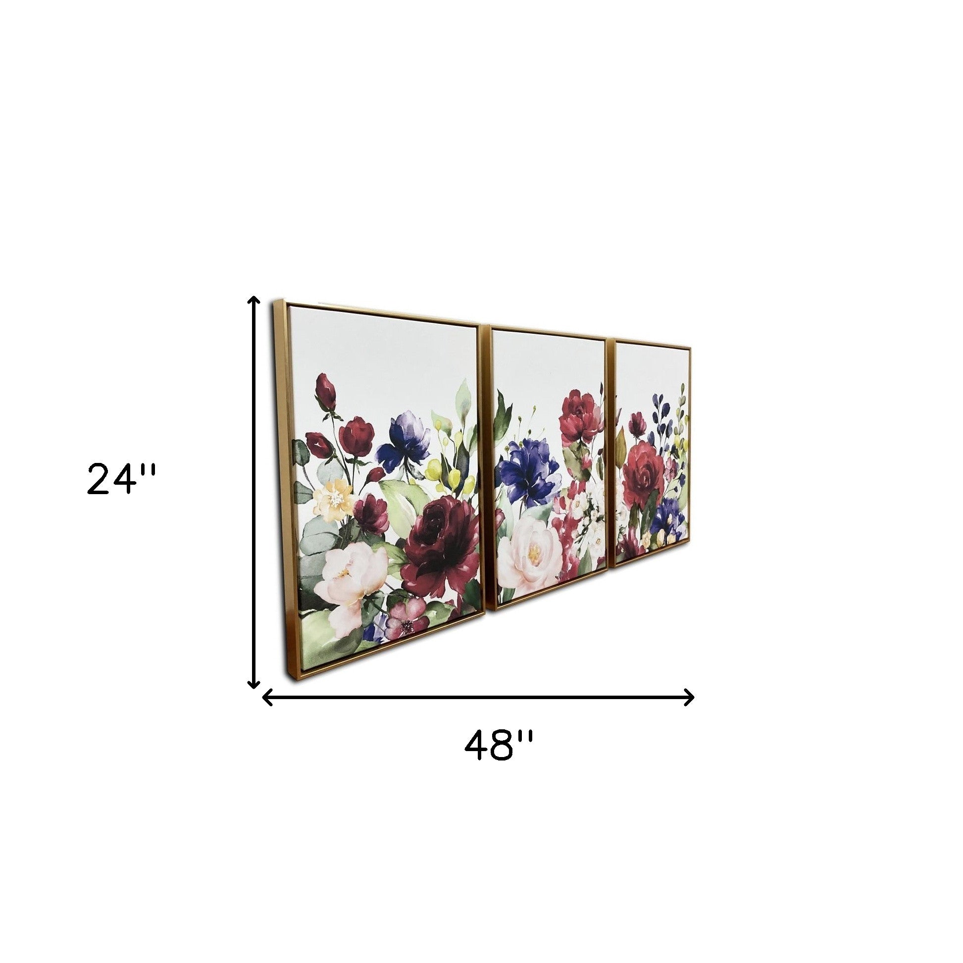 Floral and Bright Garden Framed Canvas Wall Art