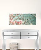 Pink Magnolia Blossoms Wood Plank Wall Art