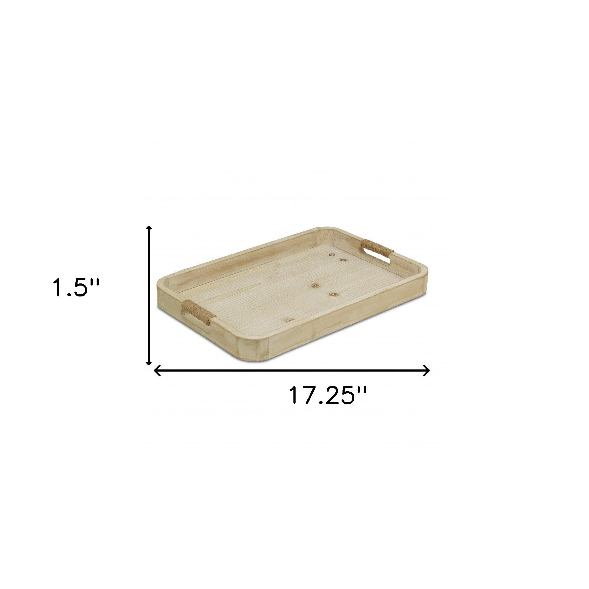 Natural White Curved Wood Tray