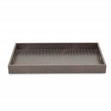 Brown Faux Croc Serving Tray