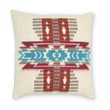 20" Brown and White Southwestern Acrylic Throw Pillow Cover