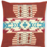 20" Brown and White Southwestern Acrylic Throw Pillow Cover