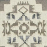 20" Gray and White Southwestern Acrylic Throw Pillow Cover