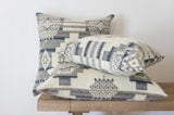 20" Gray and White Southwestern Acrylic Throw Pillow Cover