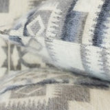 16" Gray and White Southwestern Acrylic Throw Pillow Cover