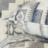 16" Gray and White Southwestern Acrylic Throw Pillow Cover