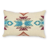 14" X 20" Brown and White Southwestern Acrylic Throw Pillow Cover