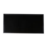 42" Black Glass And Metal Rectangular Coffee Table