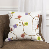 Ivory Retro Colorful Lights Decorative Throw Pillow